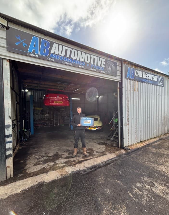 Mechanic working on a car